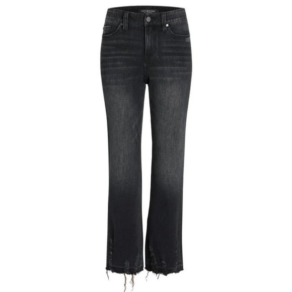 Liverpool Jeans Company Denim - Liverpool: "Sadie" Straight with Destructed Let Down Hem